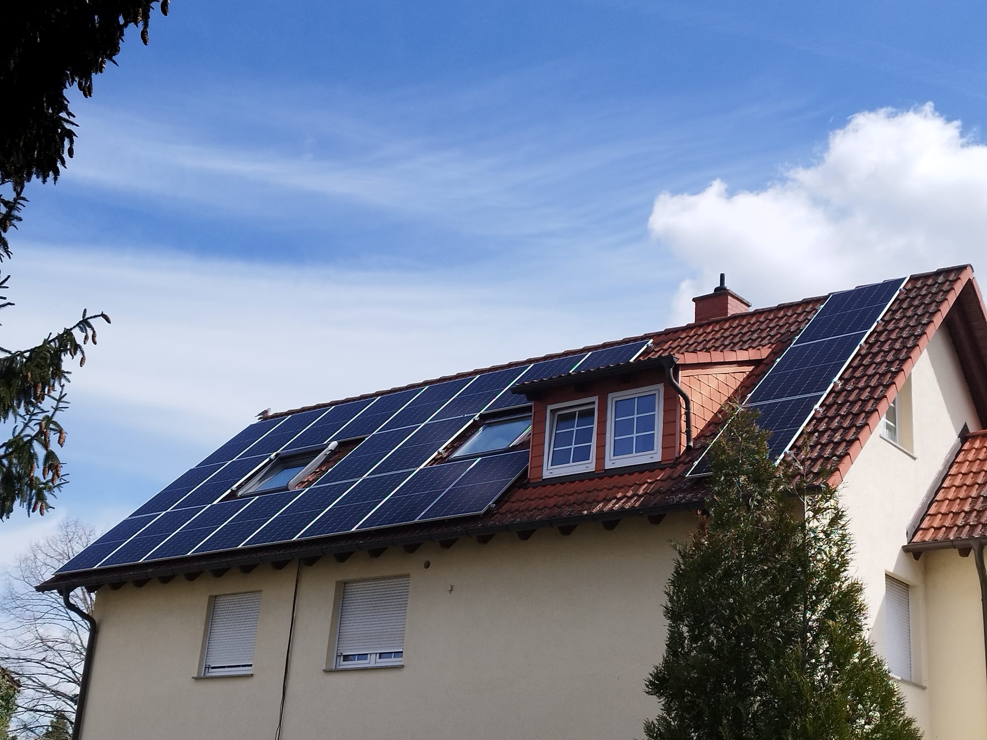 Solaranlage auf einem Wohnhaus in Mannheim