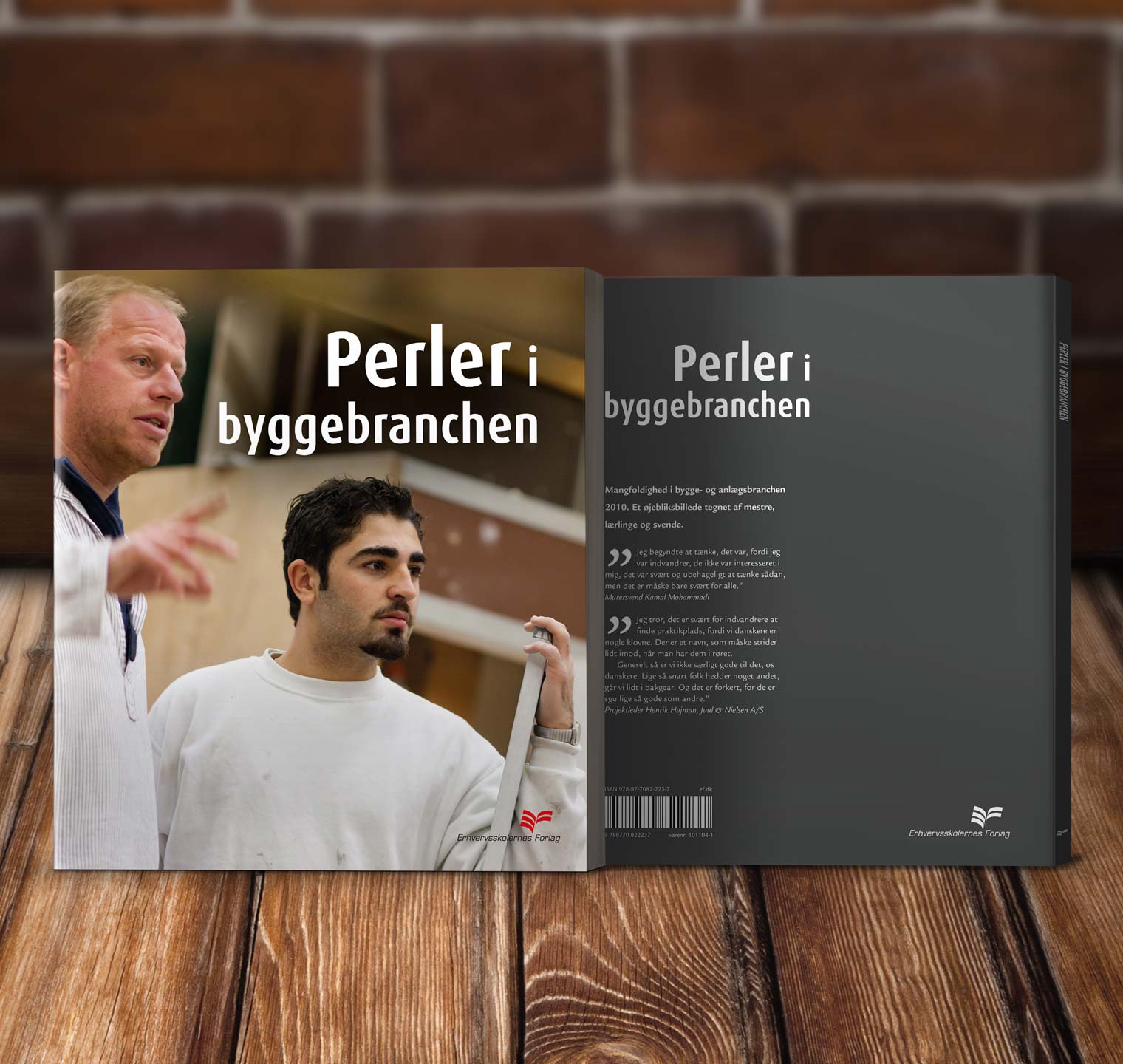 Perler i byggebranchen - Design og produktion: Omslag og indhold.