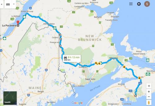0023aa Karta Halifax - La Pocatiere