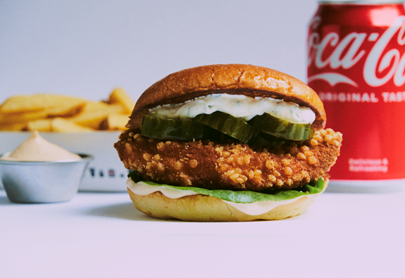 Fried chicken burger