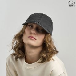 Washed fabric dad cap