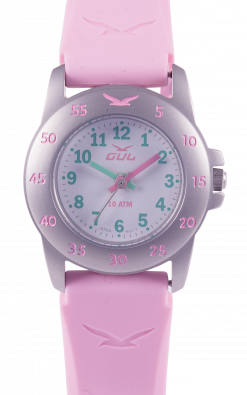 Micro Two Tone 28mm Vit/Turkos Rosa Silicone
