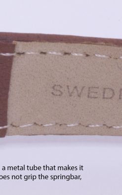 Swedish Elk Leather Strap Dark Brown Steel Clasp 18mm - Image 3