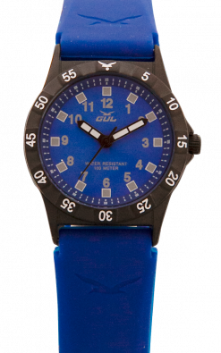 Blue children's watch that is durable and waterproof