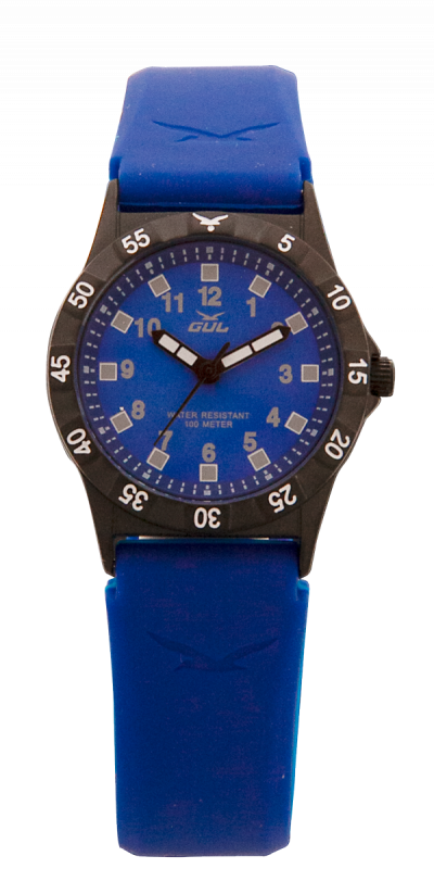 Blue children's watch that is durable and waterproof