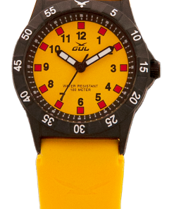 Yellow children's watch that is durable and waterproof