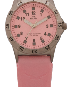 Pink children's watch that is durable and waterproof