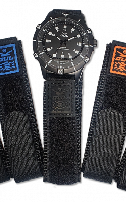 GUL no.1 black with 5 straps different logo's