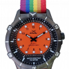 No.1 black / orange with rainbow nato strap