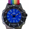 No.1 black / blue with rainbow nato strap