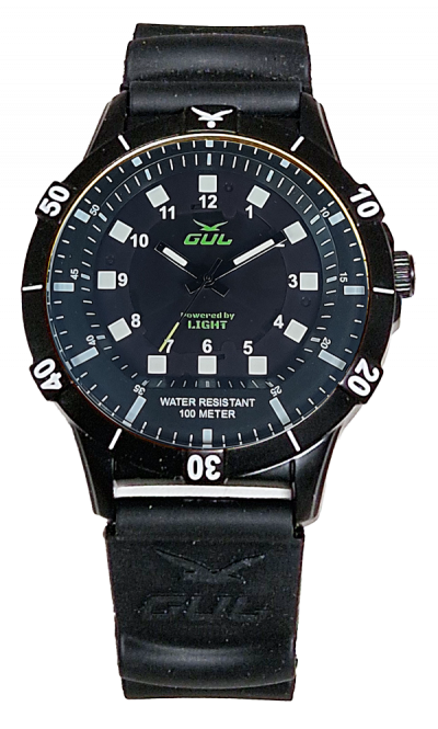 Gul No. 1 Powered by Light watch. Analouge watch with a PU strap.