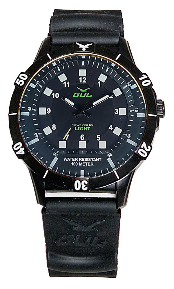 Gul No. 1 Powered by Light watch. Analouge watch with a PU strap.