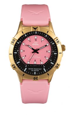 No.2 IPG 36mm Pink/Black Pink silicone strap