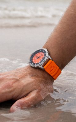 waterproof watch from gul watches on mans arm
