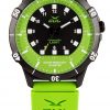 GUL No.1 Power by light green/black watch with black case and greensilicnone strap