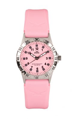 GUL No.2 Pink analouge watch with a Pink soft silicone strap.