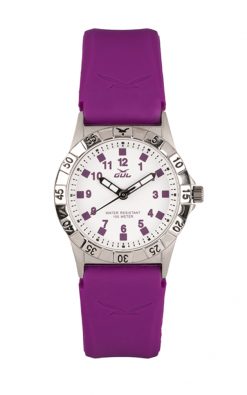 GUL No.2 Purple analouge watch with a Purple soft silicone strap.