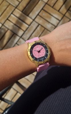 Alternative view of No.2 IPG 36mm Pink/Black Pink silicone strap