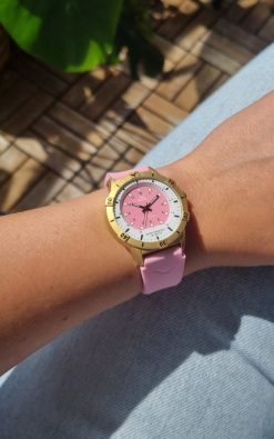 Alternative view of No.2 IPG 36mm Pink/White Pink silicone strap