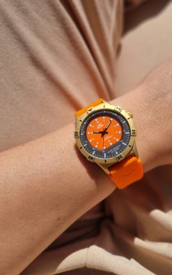 Alternative view of No.2 IPG 36mm Orange/Black Orange silicone strap