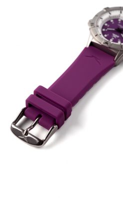 No.2  36mm White/Purple Purple silicone strap - Image 5