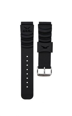 Dive Silicone strap, 20 mm Black