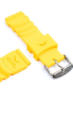 yellow silicone straps from gul watches