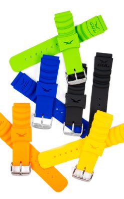 colourful silicone straps from gul watches