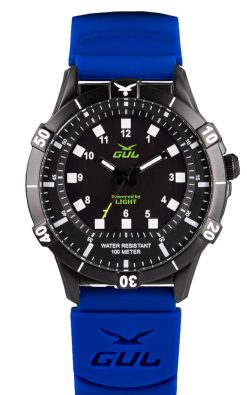 No.1 IPB Powered by Light 42mm Black, Black Blue silicone