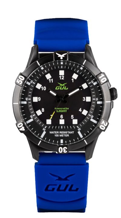 No.1 IPB Powered by Light 42mm Black, Black Blue silicone