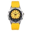 yellow silver gul watch with yellow straps