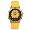 yellow gold gul watch with yellow straps