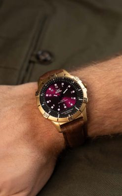 No.1 IPG 42mm Burgundy Svart Brunt läderband - Bild 2