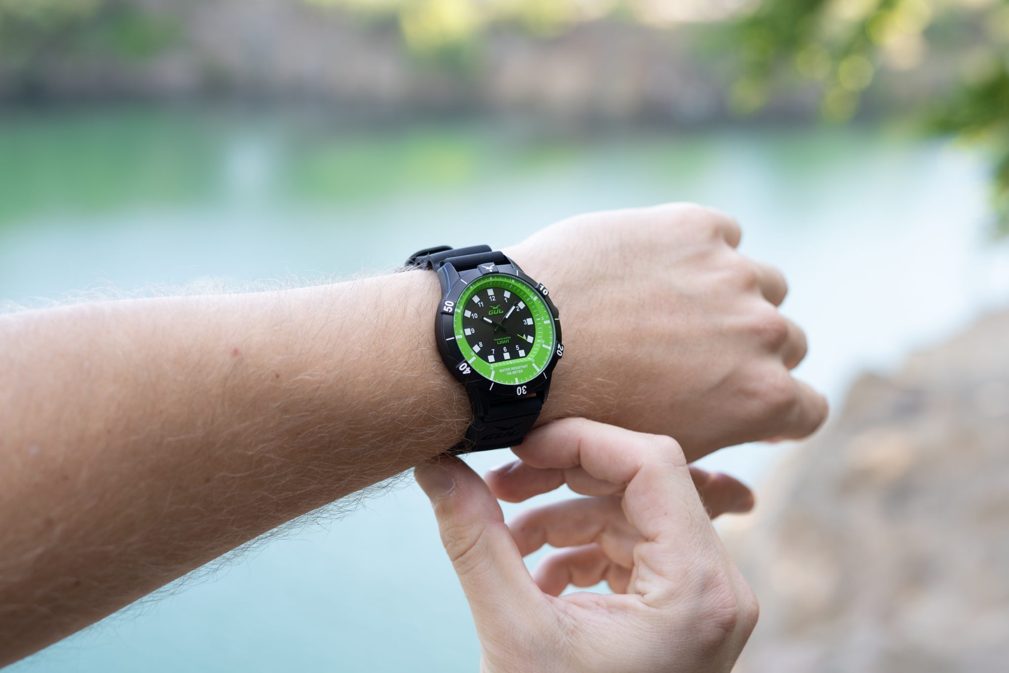 green powered by light gul watches