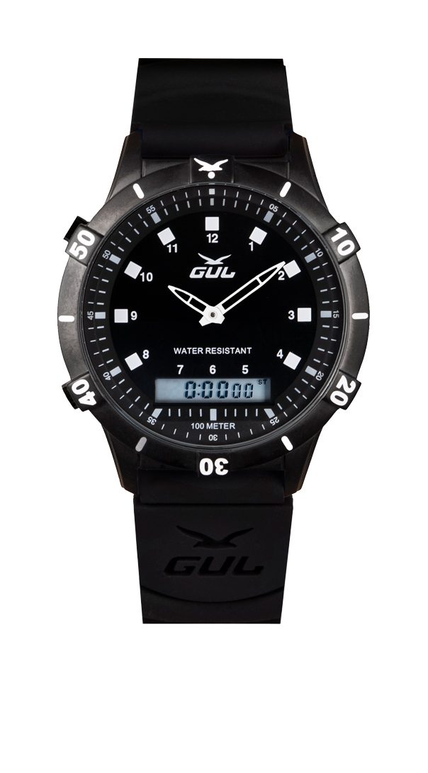 Gul No.1 Ana-Digi IPB Stelth Black, Svart Silikon