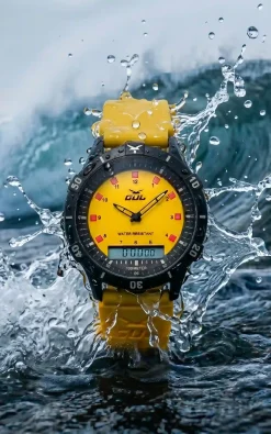 ana-digi gul watches, breaker yellow black watch