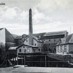 Hadsten Dampmølle 1920 med skorsten og kontorbygning