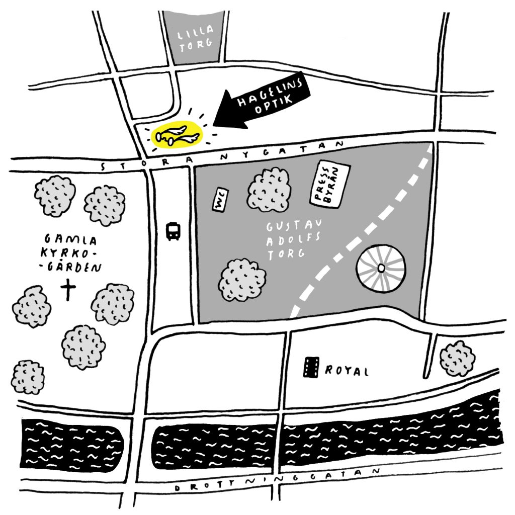 Optiker Malmö karta
