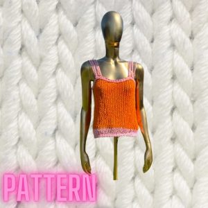 Top No. 1 orange cable cotton PATTERN