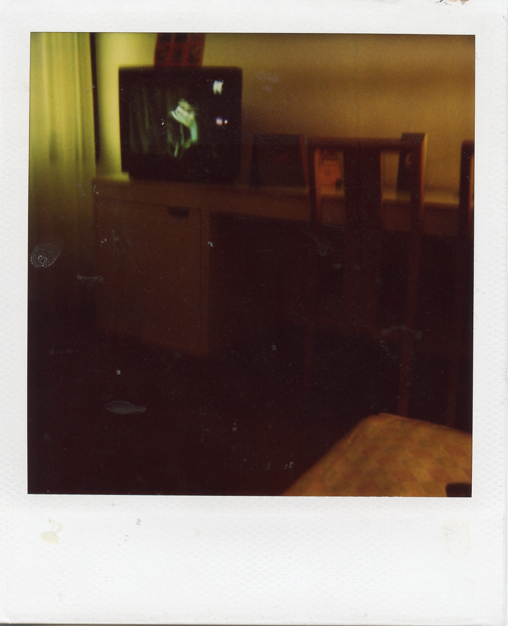 A hotel TV. 