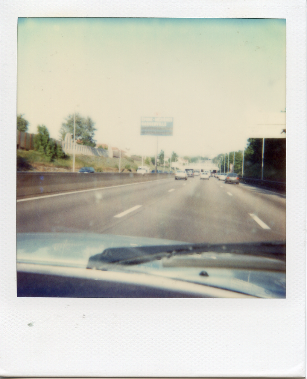 Driving.