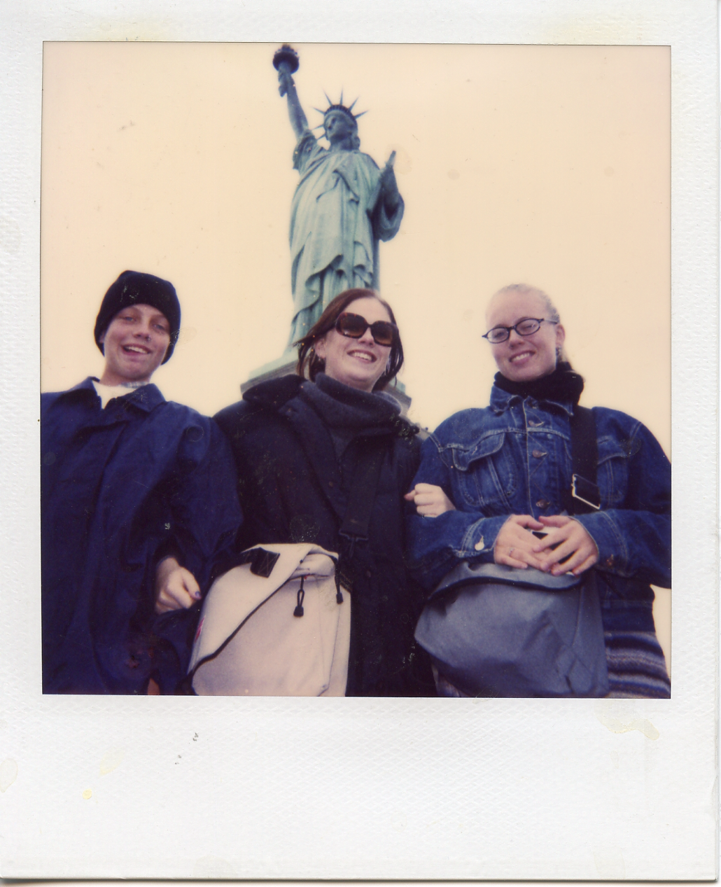 My brother, sister and I at the statue of liberty, New York.