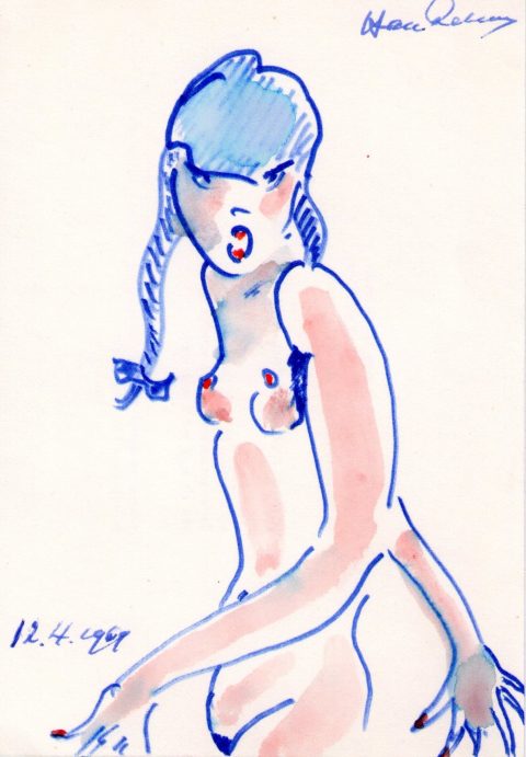 1969, viltstift aquarel, 12 – 17 cm