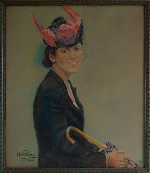 Christl, vrouw van Han, pastel, 1946, 70 – 61 cm