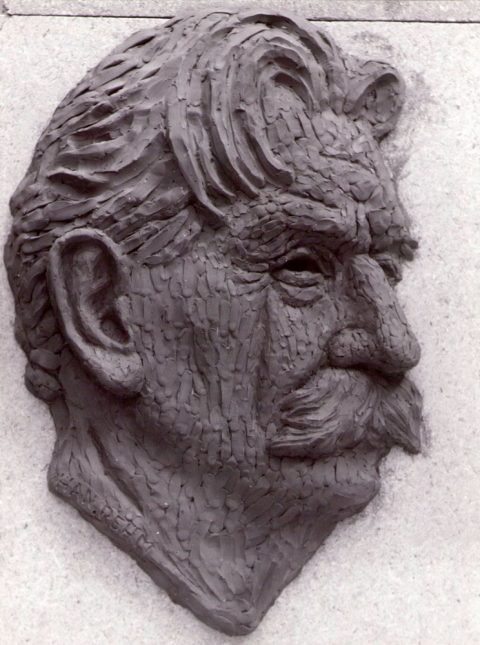 Albert Schweitzer, reliëf, brons, 1965