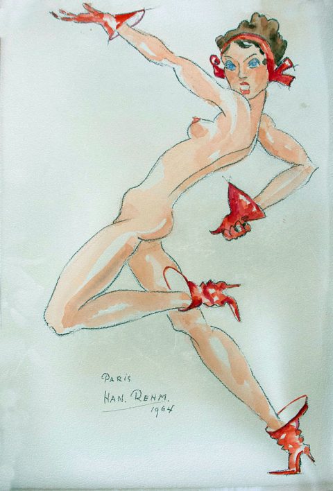 1964, potlood aquarel, 30 – 40 cm