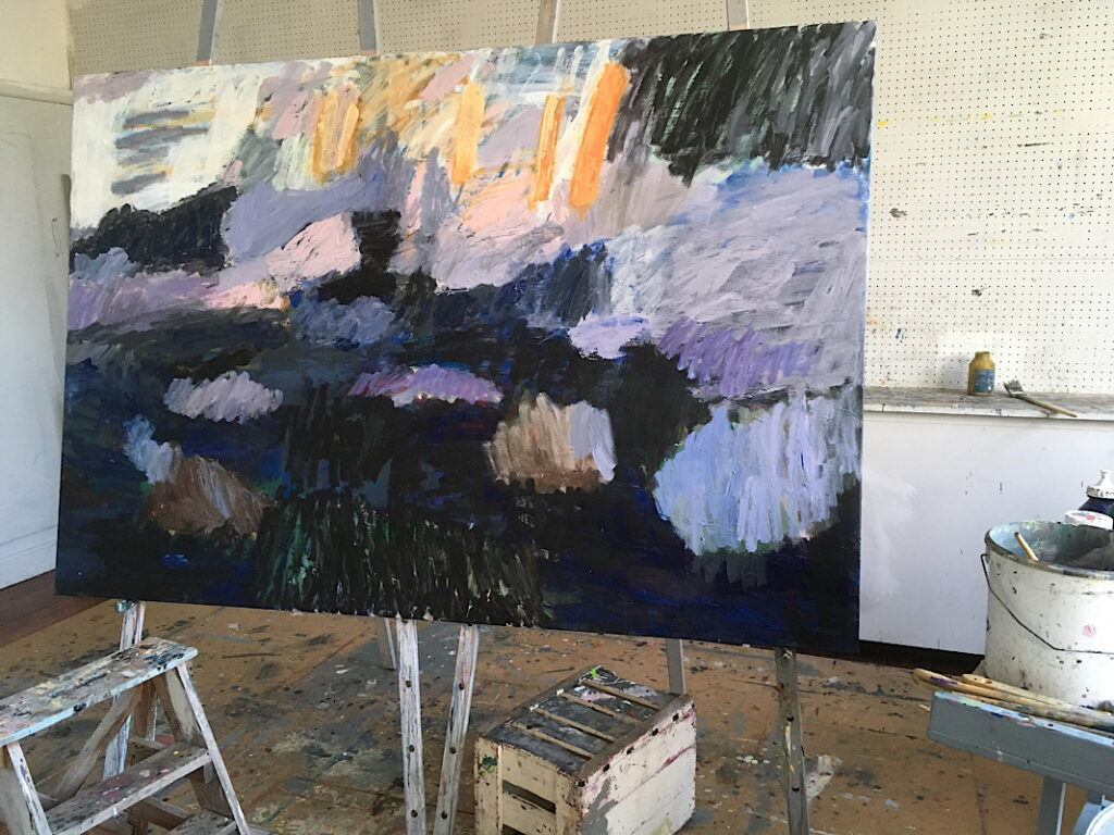 Sort Is 138x196cm priv.samling scandinavia contemporary Copenhagen art århus djursland slevig dansk maleri landskab Hans Clausen