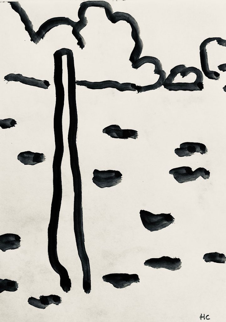 Pæl penseltegning hans clausen Nordic contemporary art jutland Schleswig