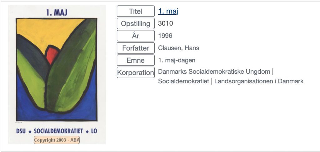 Arbejdermuseet, eneste - men bestemt ikke ringeste- museum, jeg er kommet ind i. 1. maj plakat, flyers og sanghæfter for Socialdemokratiet, LO og DSU.