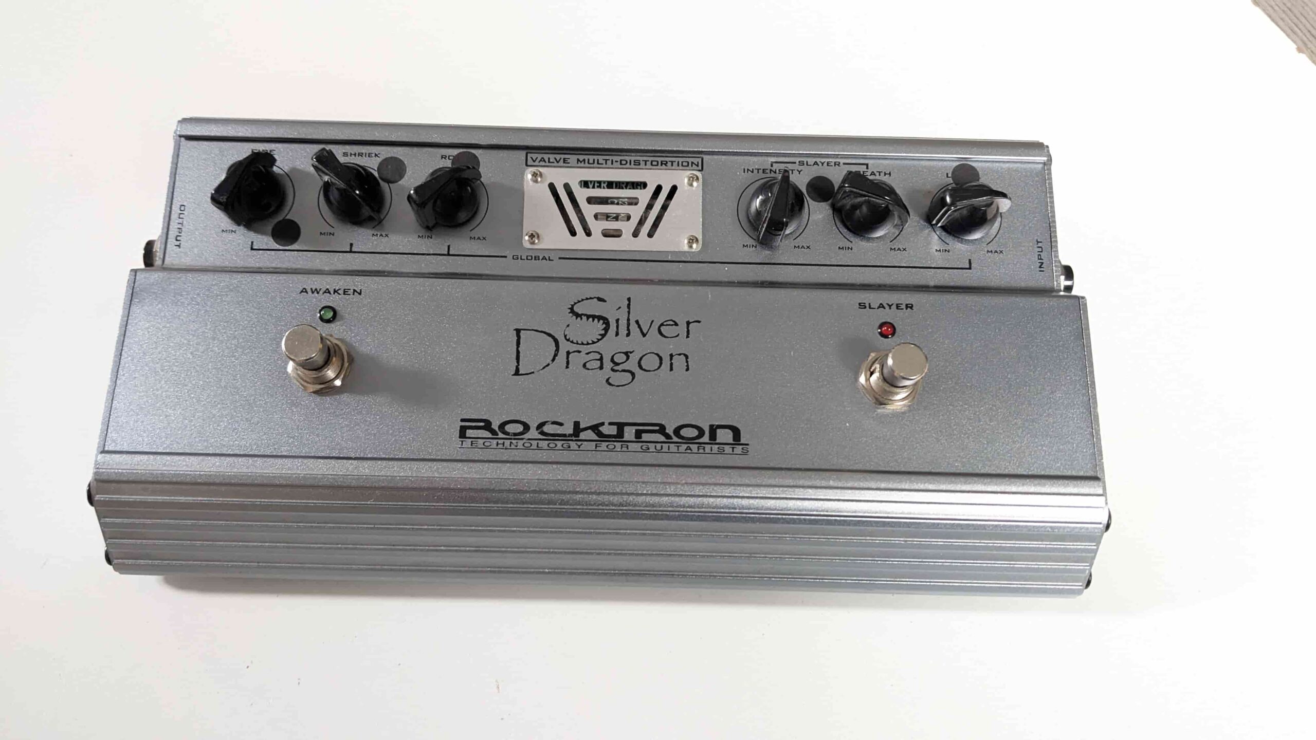 ギター ROCKTRON SILVER DRAGON VALVE DISTOTION Rocktron Silver Dragon Tube Distortion Pedal | Guitar Center